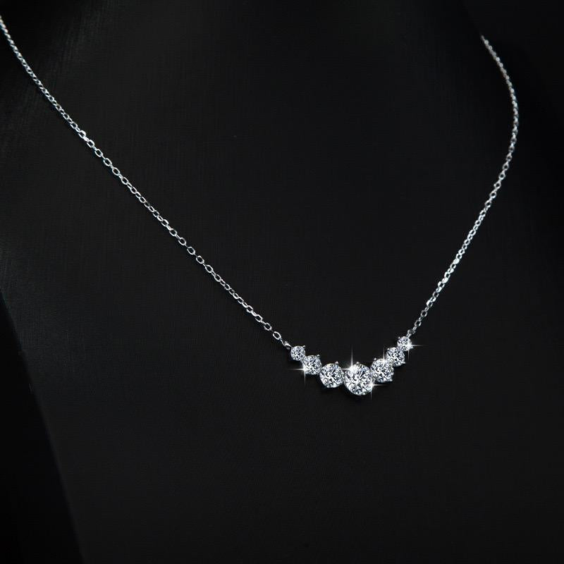 【#189】(Chappell) 925 Sterling Silver Synthetic Moissanite Necklace