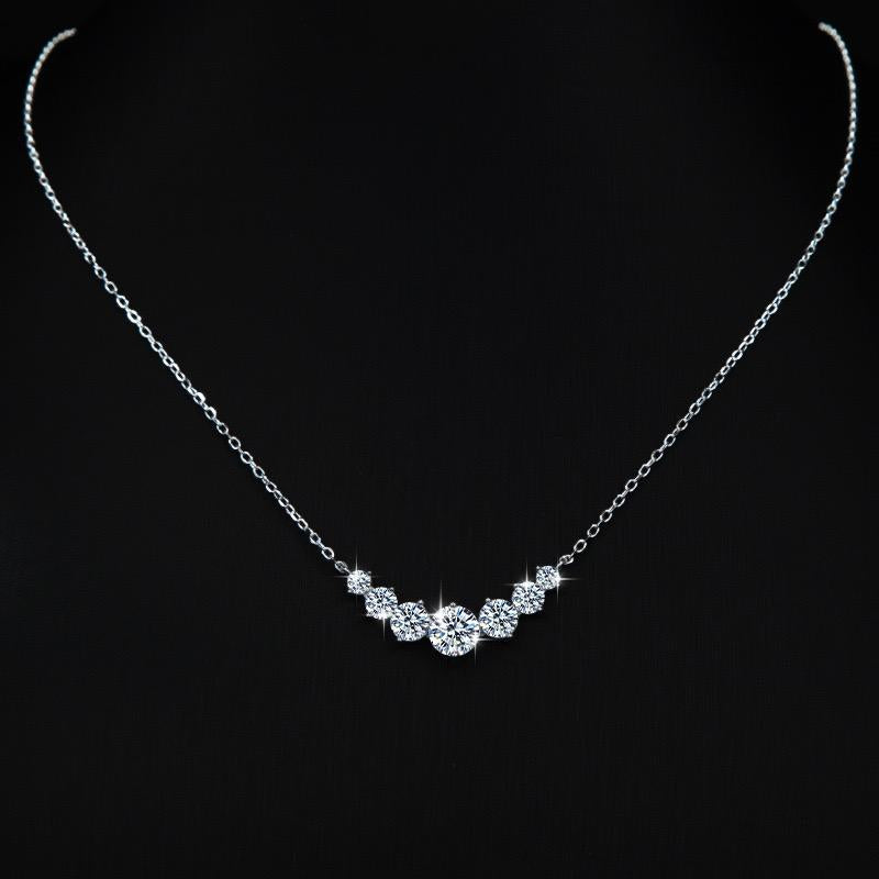 【#189】(Chappell) 925 Sterling Silver Synthetic Moissanite Necklace