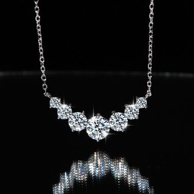 【#189】(Chappell) 925 Sterling Silver Synthetic Moissanite Necklace