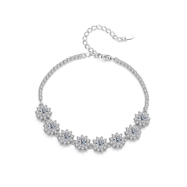 【#190】(Constance) 925 Sterling Silver Synthetic Moissanite Bracelet