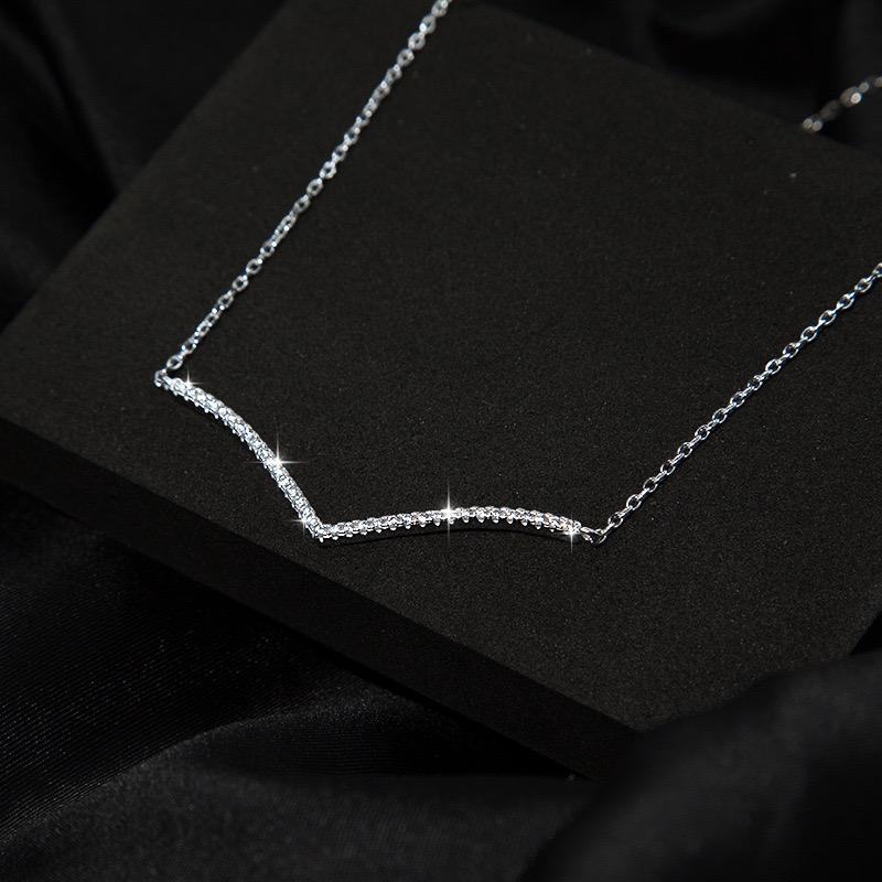 【#191】(Caroline) 925 Sterling Silver Synthetic Moissanite Necklace