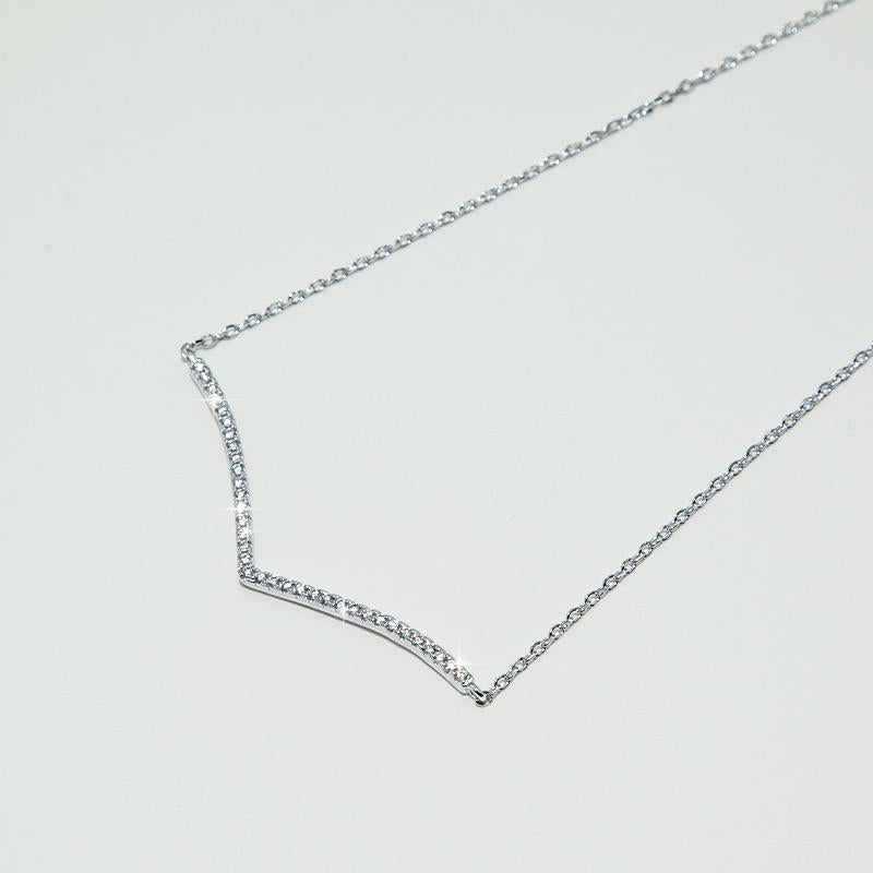 【#191】(Caroline) 925 Sterling Silver Synthetic Moissanite Necklace