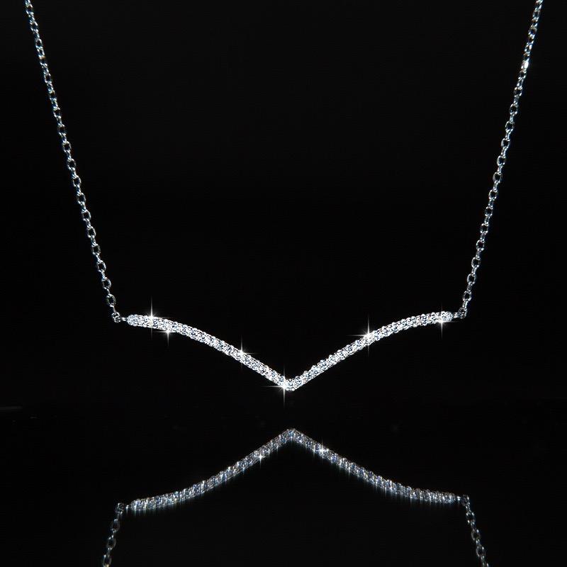 【#191】(Caroline) 925 Sterling Silver Synthetic Moissanite Necklace