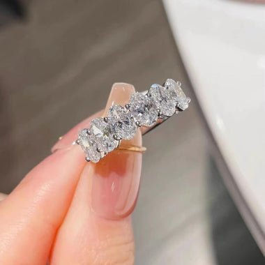 【#192】(Christy)925 Sterling Silver Synthetic Moissanite rings