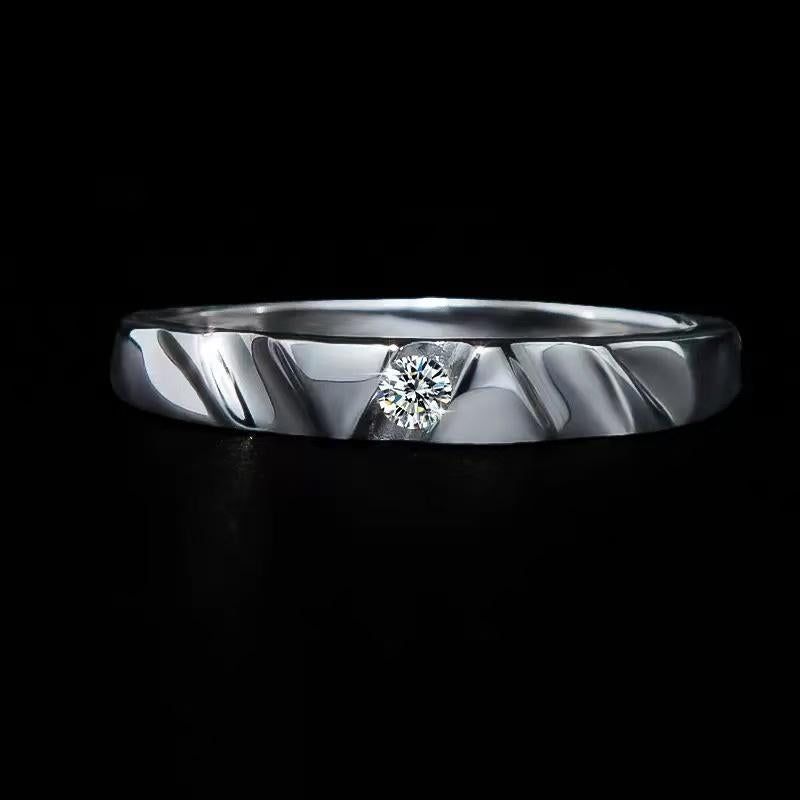 【#196】(Dorothy) 925 Sterling Silver Synthetic Moissanite Ring