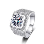 【#43】(Annie) 925 Sterling Silver Synthetic Moissanite Ring