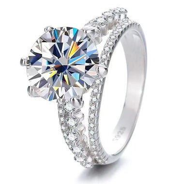【#A319】(Ava）925 Sterling Silver Synthetic Moissanite Ring