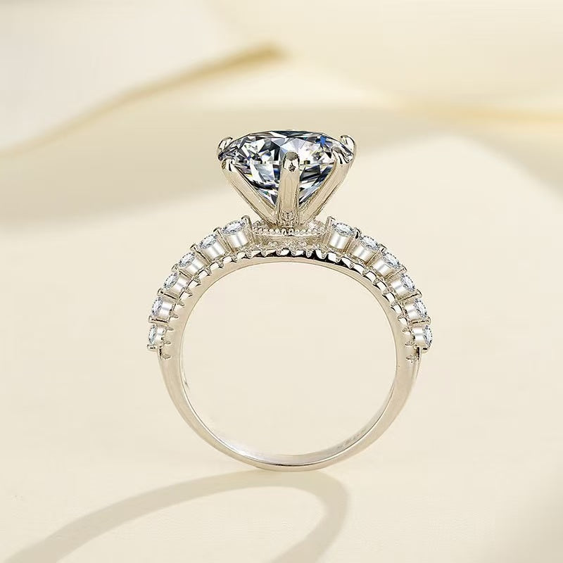 【#A319】(Ava）925 Sterling Silver Synthetic Moissanite Ring