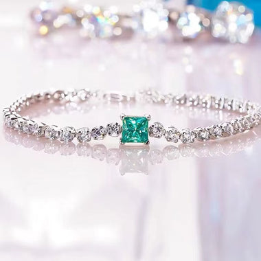 【#A320】(Alex）925 Sterling Silver Synthetic Moissanite bracelet