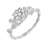【#A322】(Vito）925 Sterling Silver Synthetic Moissanite Ring
