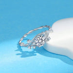 【#A322】(Vito）925 Sterling Silver Synthetic Moissanite Ring