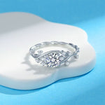 【#A322】(Vito）925 Sterling Silver Synthetic Moissanite Ring