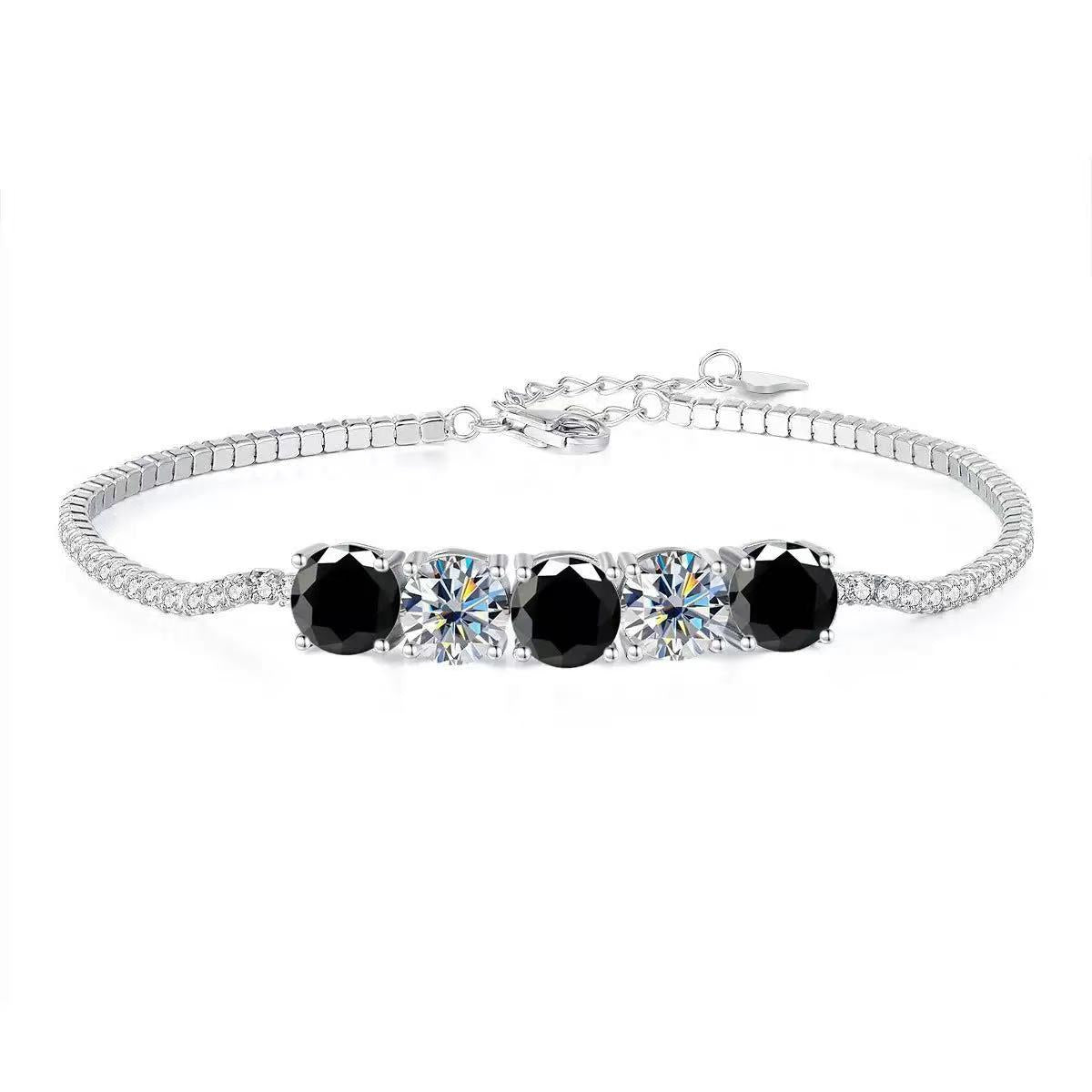 【#A332】(Sabrina)925 Sterling Silver Synthetic Moissanite bracelet