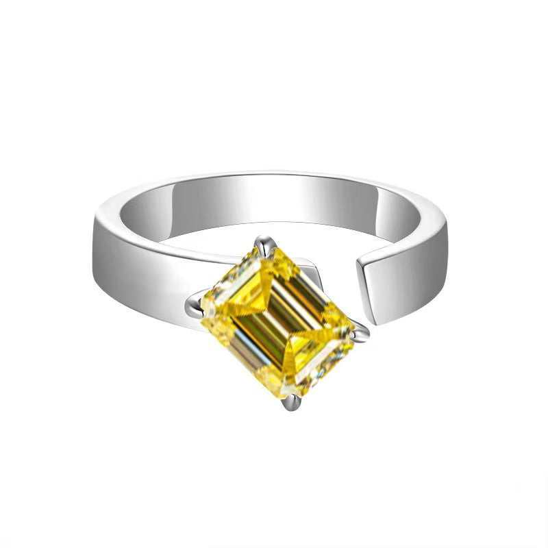 【#502】(Minnie)925 Sterling Silver Synthetic Moissanite Ring
