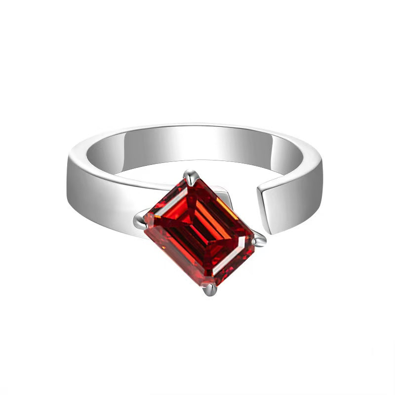 【#502】(Minnie)925 Sterling Silver Synthetic Moissanite Ring