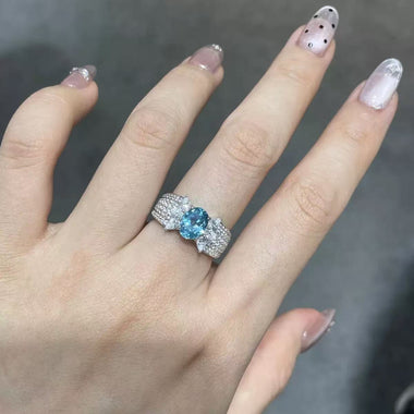 【#504】(Maynard)925 Sterling Silver Synthetic Ring
