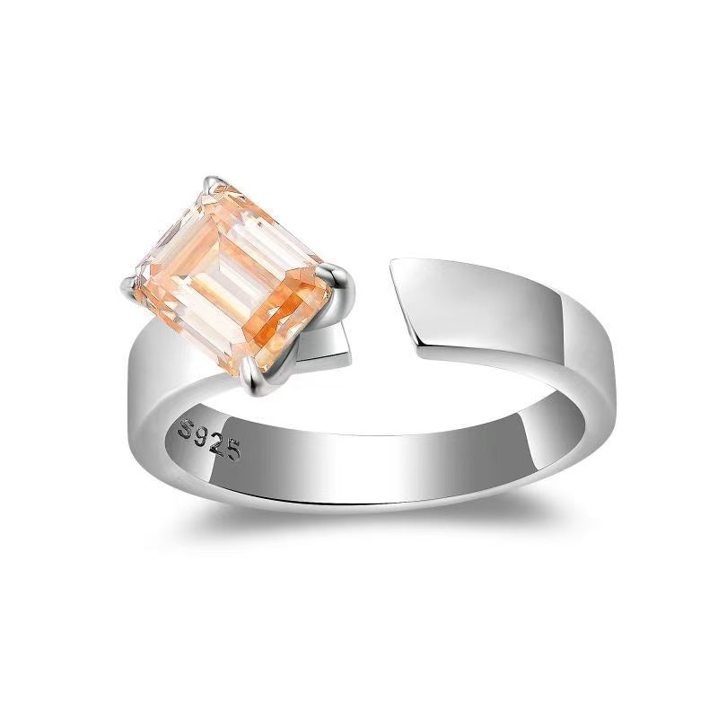 【#502】(Minnie)925 Sterling Silver Synthetic Moissanite Ring