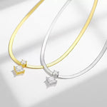 【#503】(Maddox)925 Sterling Silver Synthetic Moissanite Necklace