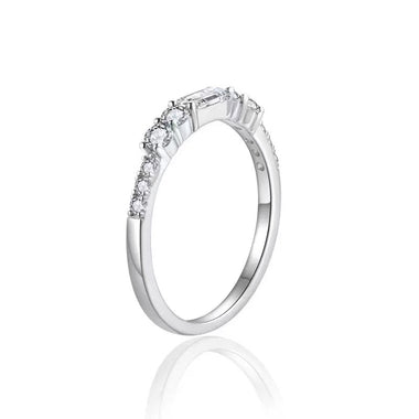 【#505】(Marvin)925 Sterling Silver Synthetic Moissanite Ring