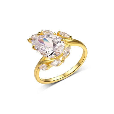 【#530】(Opal)925 Sterling Silver Synthetic Moissanite Ring