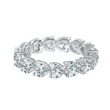 【#509】(Maria)925 Sterling Silver Synthetic Moissanite Ring