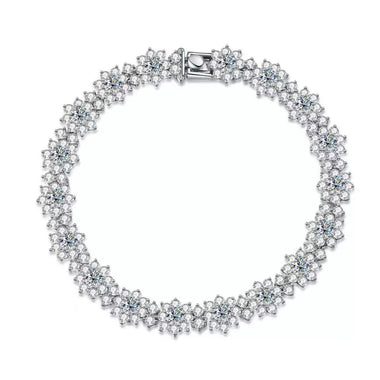 【#510】(Moon)925 Sterling Silver Synthetic Moissanite Bracelet