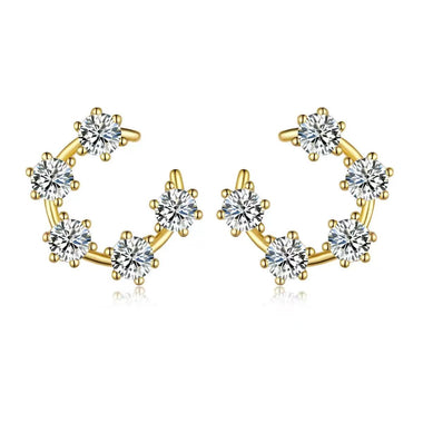 【#529】()925 Sterling Silver Synthetic Moissanite Earring