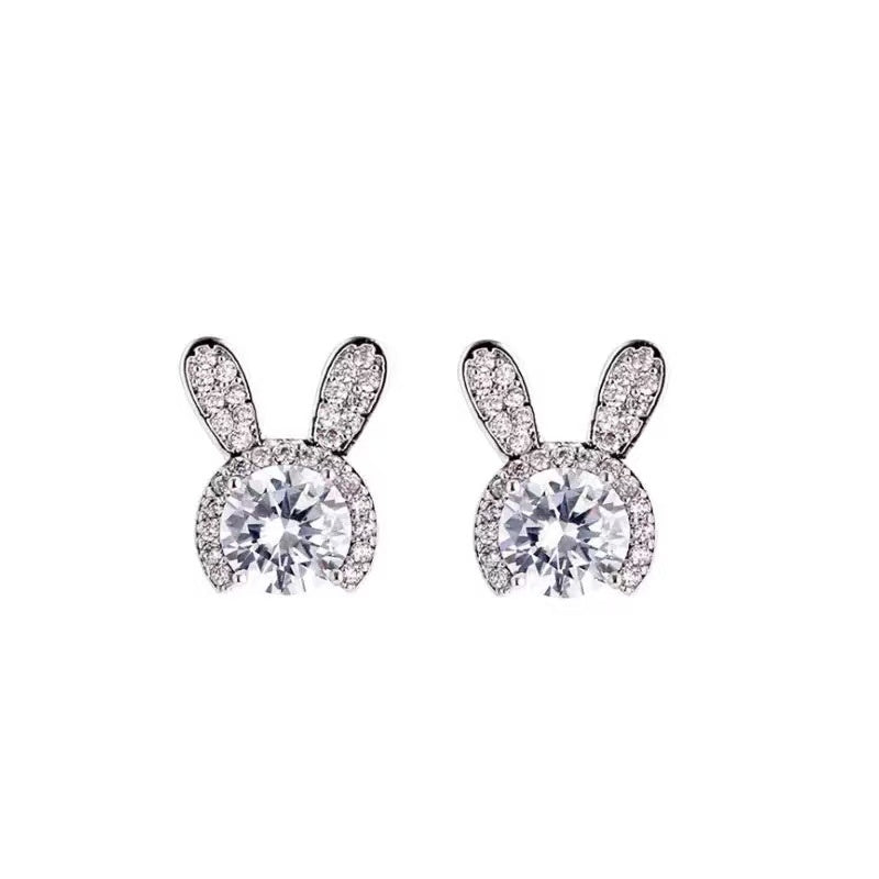 【#512】(Moses)925 Sterling Silver Synthetic Moissanite Earring