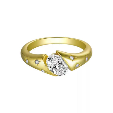 【#513】(Maximilian)925 Sterling Silver Synthetic Moissanite Ring
