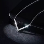 【#500】(Mitchell)925 Sterling Silver Synthetic Moissanite Necklace