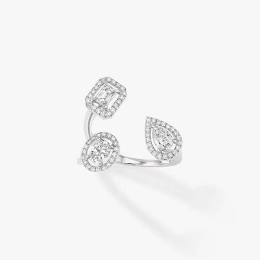 【#516】(Macy)925 Sterling Silver Synthetic Moissanite Ring