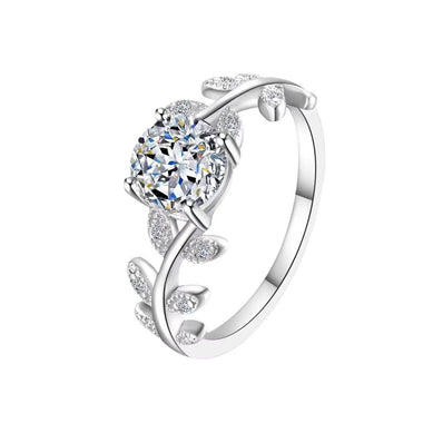 【#515】(Melissa)925 Sterling Silver Synthetic Moissanite Ring