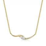 【#523】(Oliver)925 Sterling Silver Synthetic Moissanite Necklace