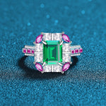 【#517】(Natalie)925 Sterling Silver Synthetic Moissanite Ring