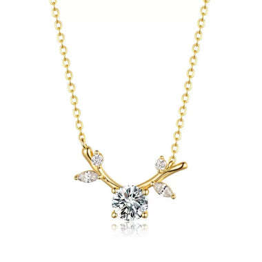 【#522】(Oliviana)925 Sterling Silver Synthetic Moissanite Necklace