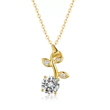 【#519】(Nannette)925 Sterling Silver Synthetic Moissanite Necklace