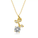 【#519】(Nannette)925 Sterling Silver Synthetic Moissanite Necklace