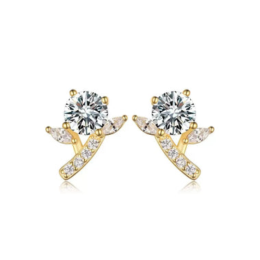 【#518】(Nidia)925 Sterling Silver Synthetic Moissanite Earring