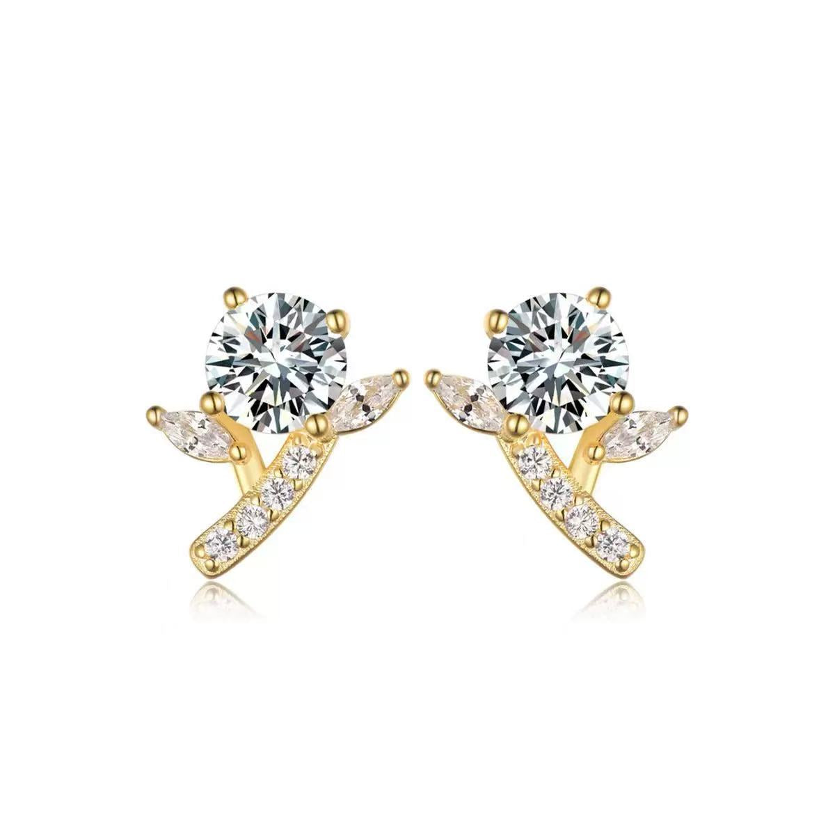 【#518】(Nidia)925 Sterling Silver Synthetic Moissanite Earring