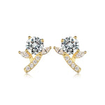 【#518】(Nidia)925 Sterling Silver Synthetic Moissanite Earring
