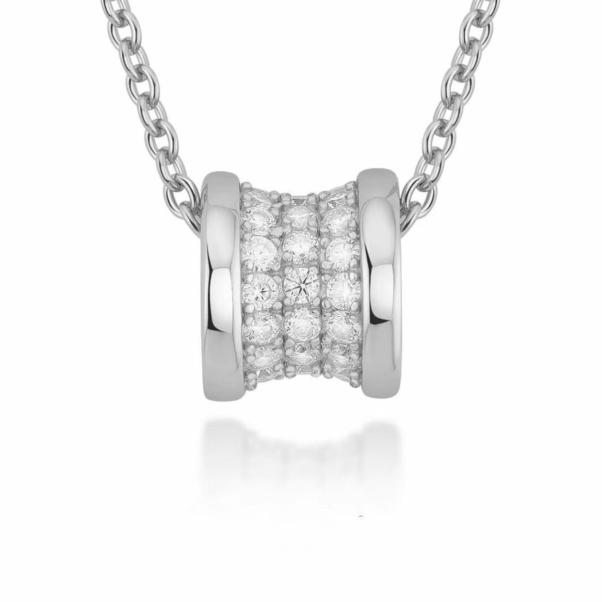 【#H212】(Diana)925 Sterling Silver Synthetic Moissanite Necklace