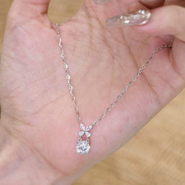 【#H213】(Darcey)925 Sterling Silver Synthetic Moissanite Necklace