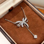 【#H215】(Emeline)925 Sterling Silver Synthetic Moissanite Necklace