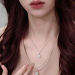 【#H216】(Erlinda)925 Sterling Silver Synthetic Moissanite Necklace
