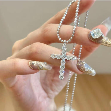 【#H218】(Else)925 Sterling Silver Synthetic Moissanite Necklace