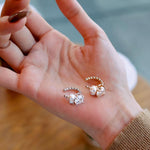 【#H222】(Ebony)925Sterling Silver Synthetic Moissanite earrings