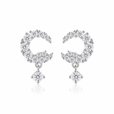 【#H235】(Erma)925Sterling Silver Synthetic Moissanite earrings
