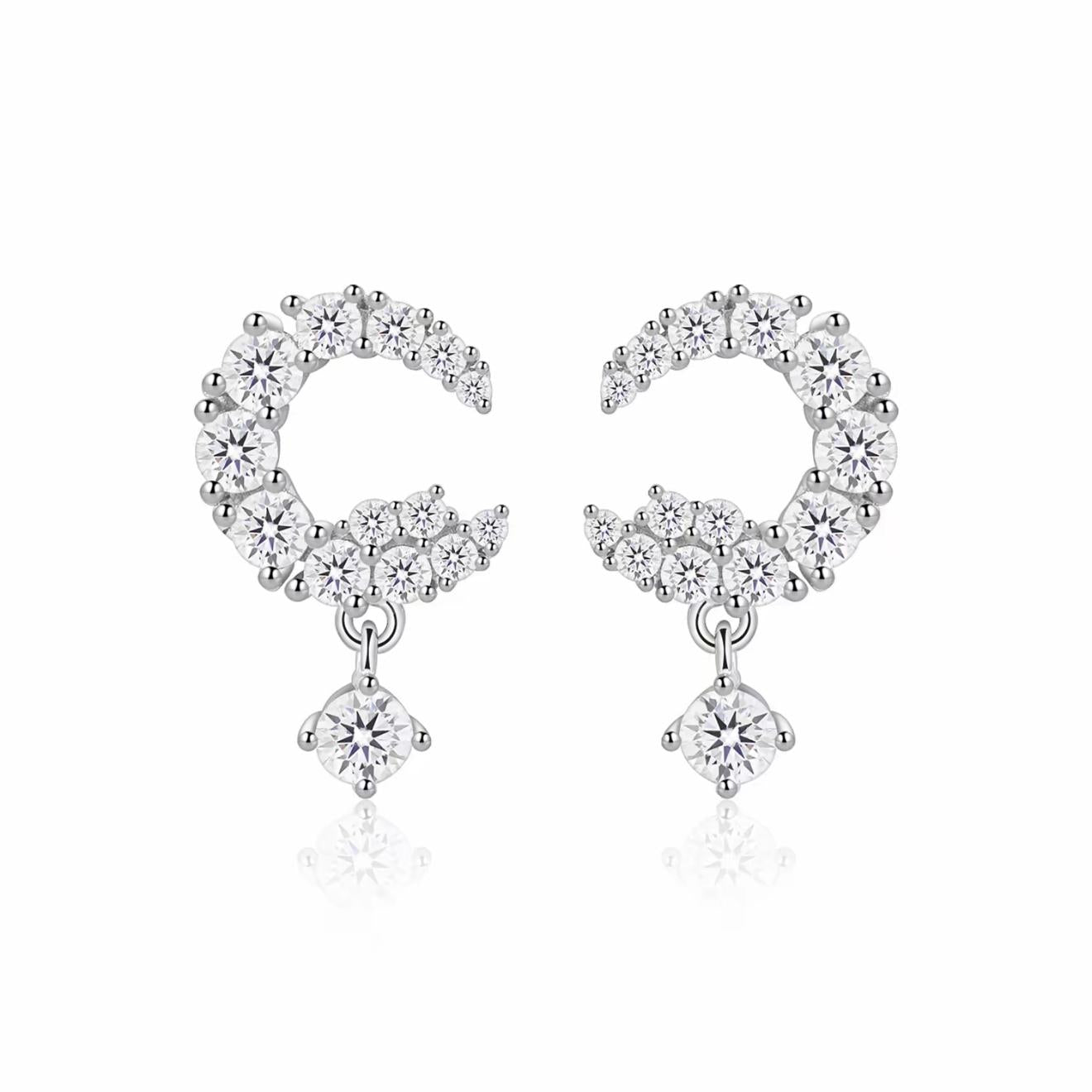 【#H235】(Erma)925Sterling Silver Synthetic Moissanite earrings