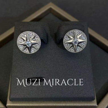 【#H239】(Edith)925Sterling Silver Synthetic Moissanite earrings