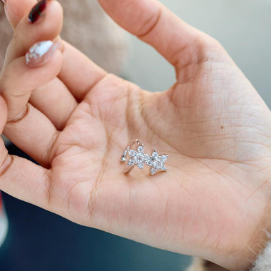 【#H240】(Erica)925Sterling Silver Synthetic Moissanite earring